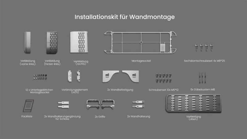 Sigenergy SigenStor Installation Kit s drzakem na zed