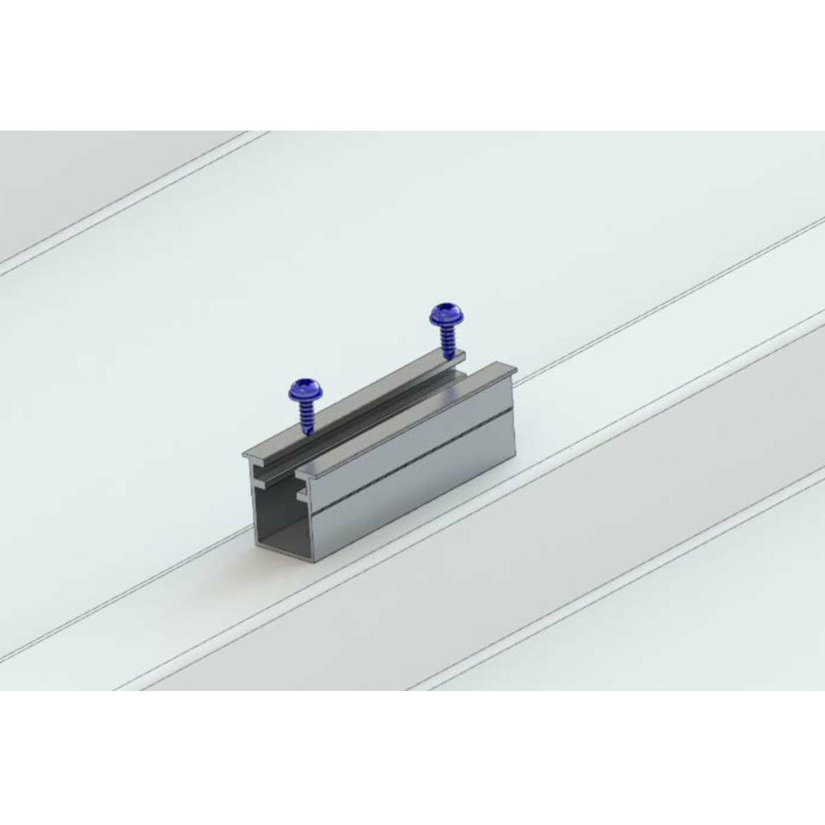 Alumero Trapezblechkurzschiene 2.1 T, Länge 100 mm
